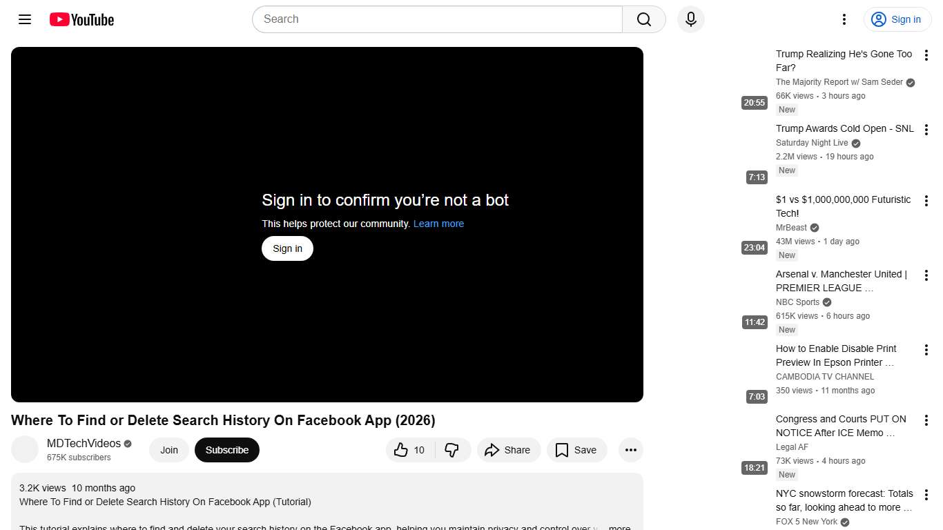 Where To Find or Delete Search History On Facebook App (2026) - YouTube